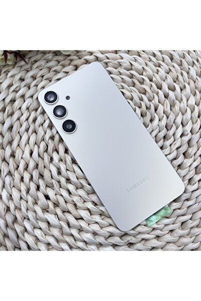 Samsung غطاء زجاجي أبيض لبطارية S24، غطاء خلفي لـ S24/S24 Plus/S24+، غلاف لوح...