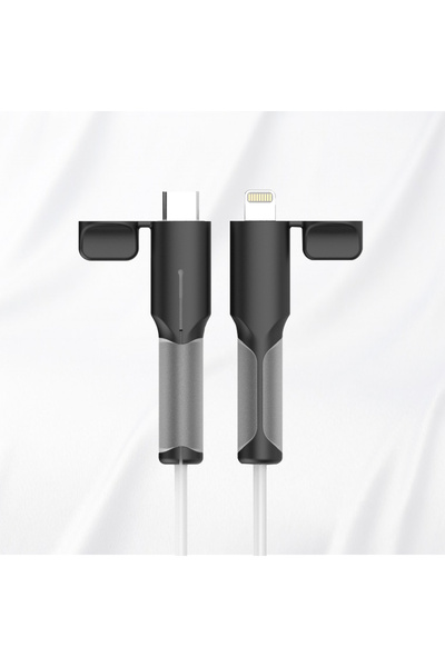 Choice Black C to iPhone Charger Cable Protector, Type-C to Type-C/iPhone/USB...