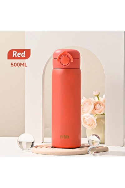 Choice 500ml Red 500ML Thermos Bottle Vacuum Flasks Tumbler 304 Stainless Ste...