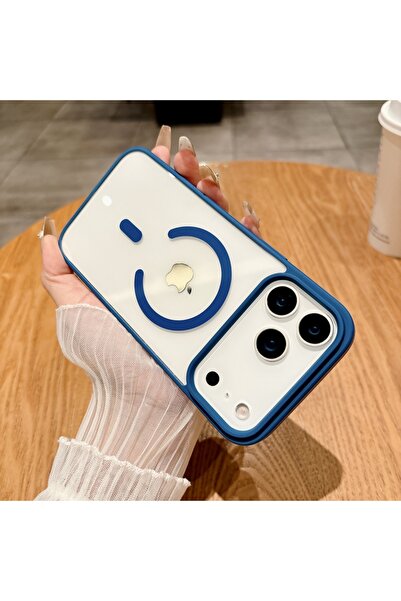 Choice90 For iphone17Promax Dark Blue Luxury Clear Magnetic For Magsafe Wirel...