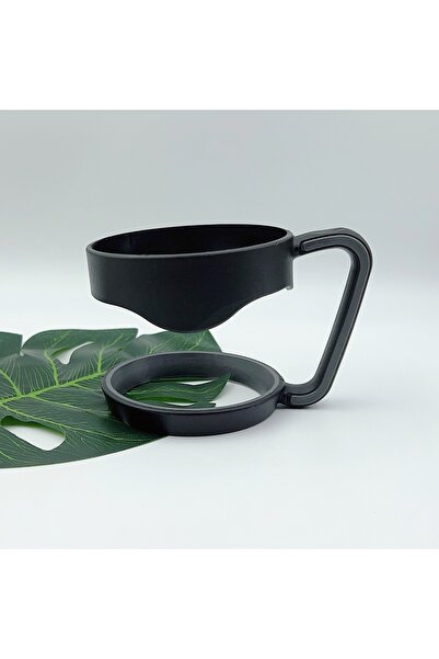 Choice6 Black 1-Pack 30oz Plastic Handle, Stylish and Practical Flat Cup Hand...