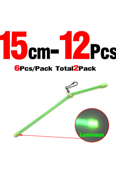 Choice Size 15cm MNFT 12Pcs Fishing Anti-Tangle Feeder Boom Luminous Anti Tan...