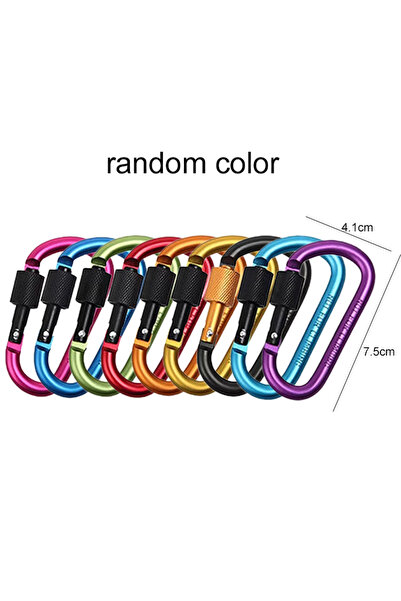 Choice19 5pcs random color 1-6pcs Keychain Hook With Lock Buckle Aluminum Car...