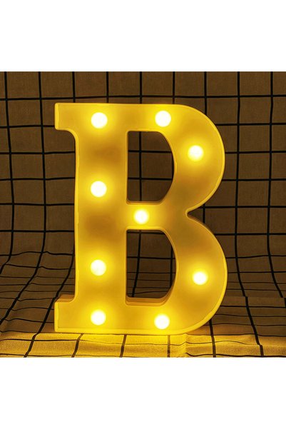 Choice9 16cm B 16cm LED letter warm light, letter number light with battery, ...