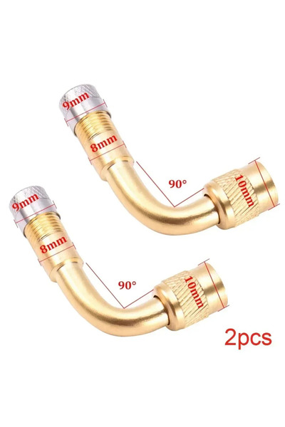 Choice7 2pcs Gold-90 45 90 135 For Motorcycle Truck Car Moto Bike Degree Angl...