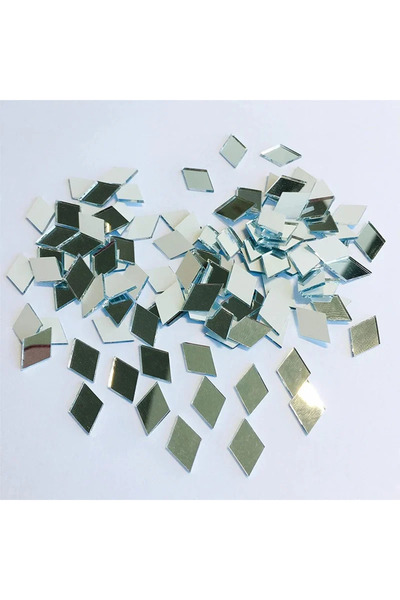 Choice27 100pcs 10x20mm Silver 100~500PCS Mirror Mosaic Tile Wall Sticker Bul...