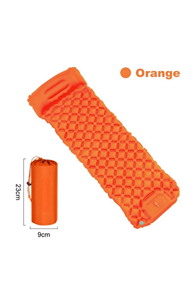 Choice Orange Outdoor Camping Inflatable Mattress Ultralight Air Mat with Bui...