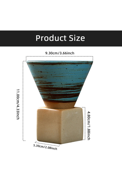 Choice Blue 200ml Creative Retro Ceramic Coffee Cup Rough Pottery Tea Cup Jap...