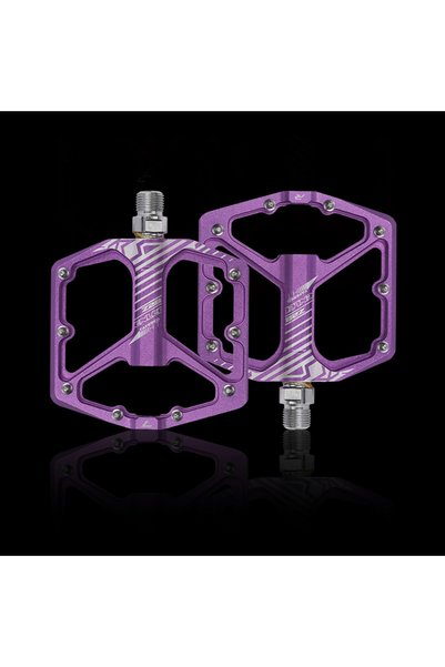 Choice purple ENLEE MTB Bicycle Pedal Aluminum Alloy Wide Flat XC DH Bicycle ...