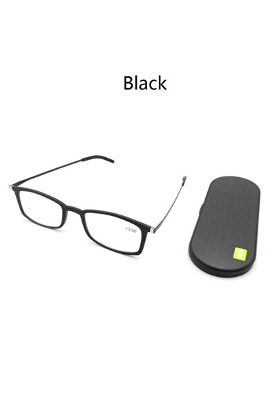 Choice14 +200 Black Thin Anti-blue Ray Reading Glasses Portable Square Tr90 S...