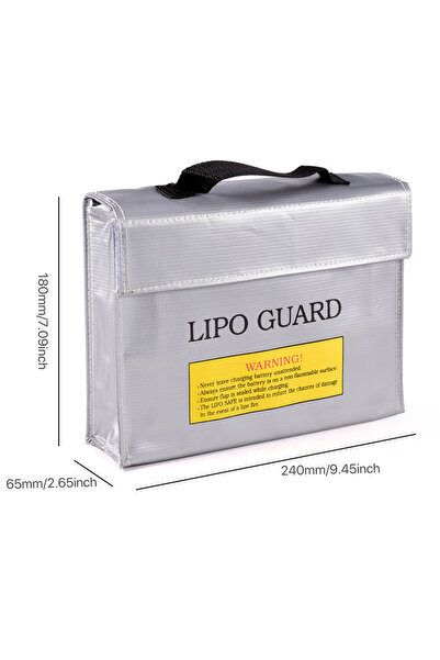 Choice9 240x65x180mm Lipo Guard Battery Safe Bag Fireproof for RC Car Drone B...