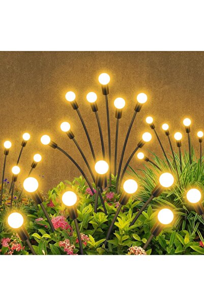 Choice13 1pcs 6led warm Solar Garden Lights Solar Firefly Swaying Decorative ...