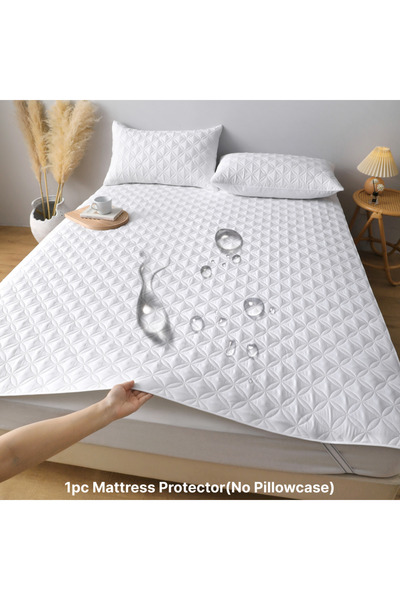 Choice 150x200cm White Waterproof Mattress Protector Cover with Elastic Band ...