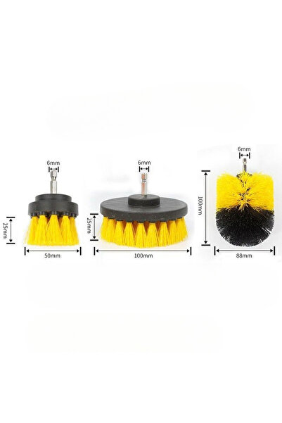 Choice1 3PCS Electric Scrubber Brush Drill Brush Kit Power Drills Scrubber Br...