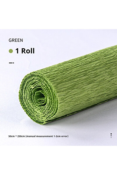 Choice 1 roll green 20 Colors 250x50cm Colored Crepe Paper Roll Origami Crink...
