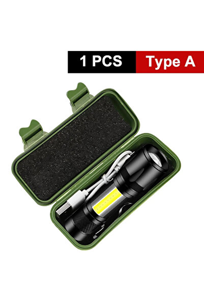 XIWANGFIRE with box 1-6PCS Mini Portable LED Flashlight COB Light Telescopic ...