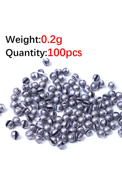 Choice 0.2g 100pcs DNDYUJU 0.2g-1.7g Carp Fishing Solid Oval Split Shot Lead ...