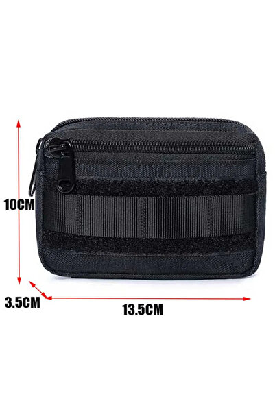 Choice Black Double Layer EDC Pack Men Tactical Molle Waist Belt Oxford Hip P...