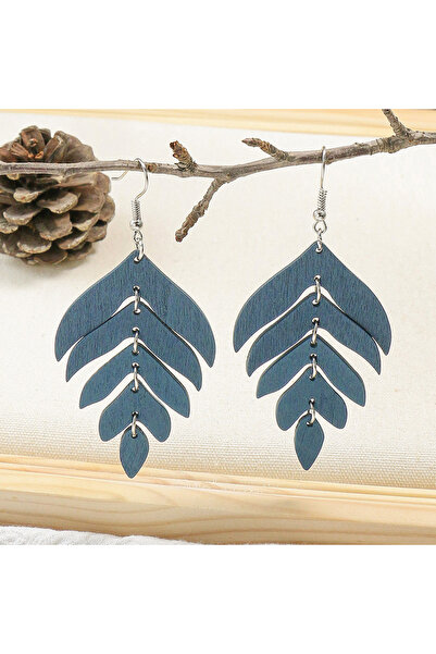 Choice X23102407-1 Fashion Cutting Laser Wooden Drop Earrings Set Ethnic Cute...