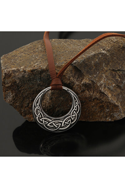 Choice3 Silvery Style 1 Vintage Viking Celtic Knot Round Pendant Necklace Adj...