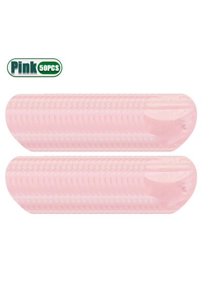 Choice Pink-50PCS Heart Shaped PVC Jewelry Storage Bag Colored Durable Pouch ...