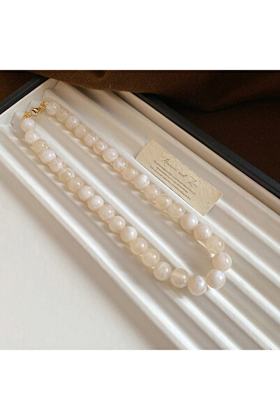 choice2 white color 7 Colors 42cm Smudging Round Beads Acrylic Choers Necklac...