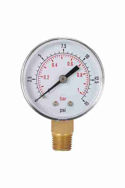 Choice TS-50-15psi 50mm Pool Filter Water Pressure Hydraulic Pressure Gauge M...