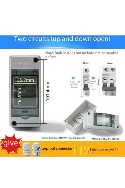 Choice5 صندوق توزيع HT-2WAY، صندوق توصيل من سلسلة HT، صندوق فيوزات بلاستيكي م...