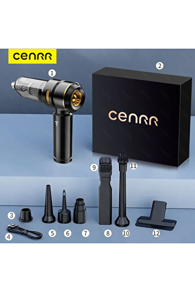 Choice4 Ultra Black CENRR Car Vacuum Cleaner Wireless Handheld Powerful Porta...