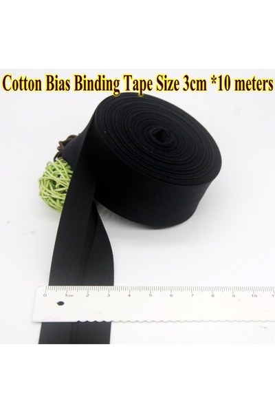 Choice 3cm x 10meters 1 Black 3cm 10m 30mm x 10m Cotton Bias Binding Tape DIY...