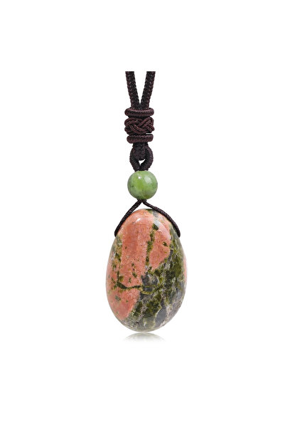 Choice Unakite Natural Gemstone Amethyst Rose Quartz Clear Quartz Necklace Pe...