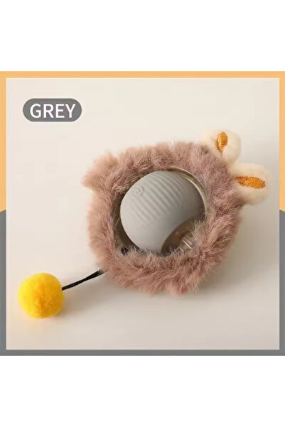 Choice1 Grey Plush ball Cat Interactive ball Toy, Automatic Rolling Ball with...