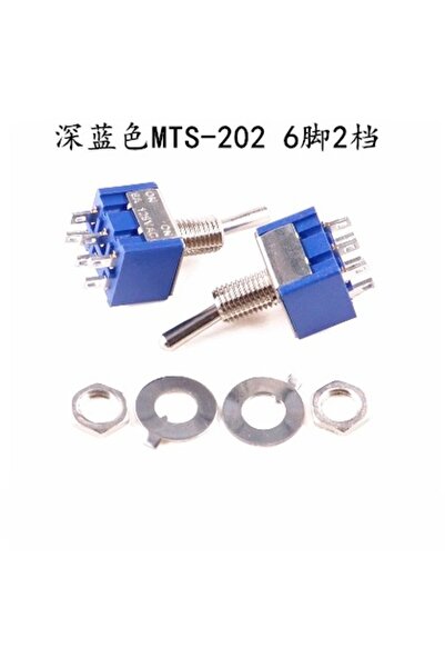 Choice1 202(ON-ON 6PIN) 5PCS Blue Mini MTS-102 3-Pin SPDT ON-ON 6A 125VAC Min...