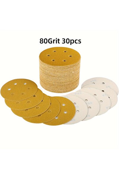 Choice 30Pcs 80 Grit 30Pcs 6Inch Sanding Discs Hook and Loop, 40, 60, 80, 100...