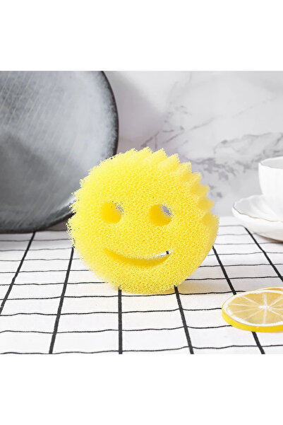 Choice5 Yellow 4pcs 2/4PCS smiling face Dishwashing Sponge Cloth Strong Scour...