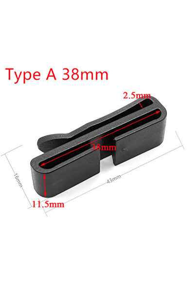 Choice6 10pcs Type A 38mm 10 Pcs/Pack Quick Slip Keeper Buckle End Clip Slide...