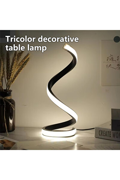 Choice USB Plug S Shape 1 Piece LED Night Light Spiral Table Lamp Modern Beds...