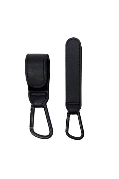 Choice5 Black 2pcs Stroller Hooks Baby Diaper Bag Hook Stroller Organize PU L...