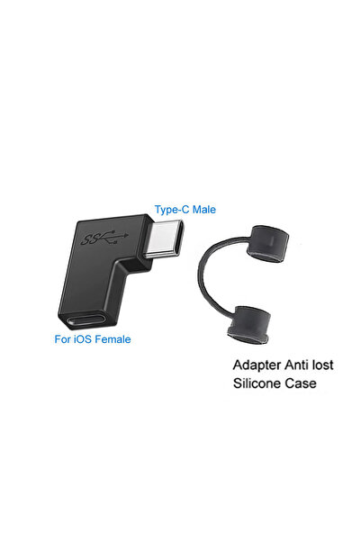 Choice 1pcs type c male 90 Degree USB Cable Converter Lightning To USB C Adap...