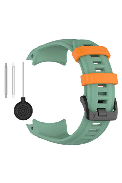 Choice18 50mm Light Green Breathable Sporty Silicone Loop Watch Strap for Ins...