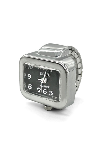 Choice black Fashion Personality Small Watch Small Square Finger Ring Watch M...
