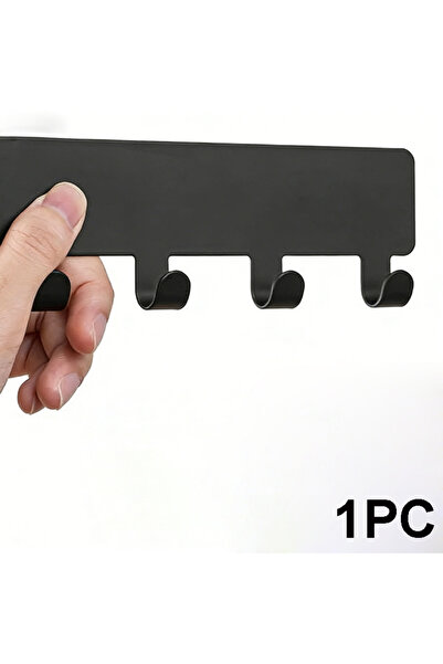 Choice 1PC Black 1PC Adhesive Key Holder for Wall - Modern Metal Key Rack Org...