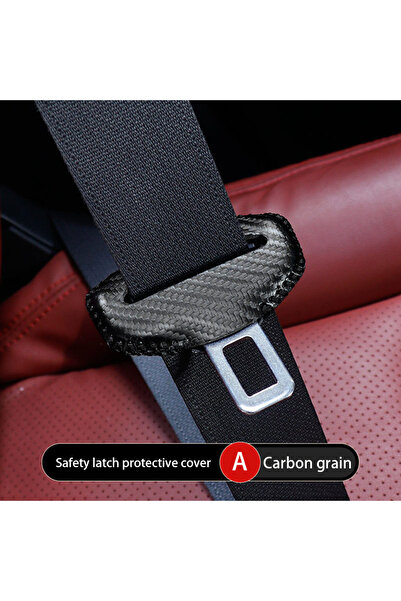 Choice carbon fiber texture Car Safety Insert Belt Bayonet Protective Cover S...