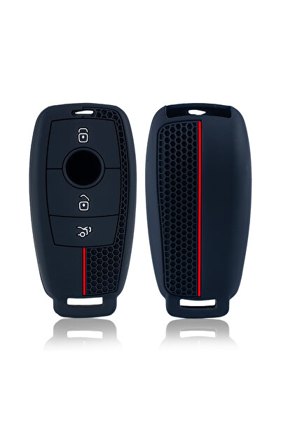 Choice1 Red Line Silicone Car Remote Key Case Cover for Mercedes Benz A C E S...