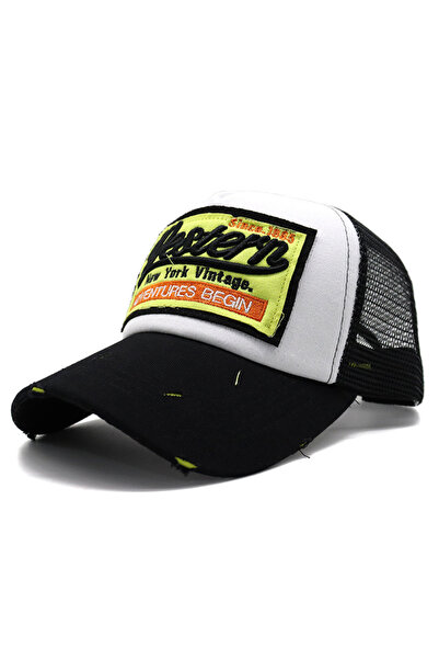 Choice4 56cm-60cm Black Unisex Trucker Hat Men Letter Embroidery Baseball Cap...