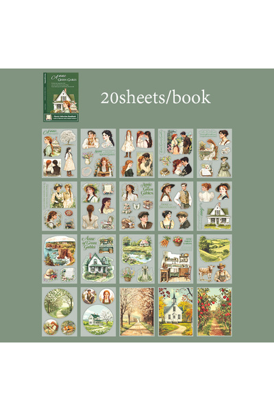 Choice3 S29996-2 Mr. Paper 20pcs Classic Literature Sticker Book, Vintage Rea...