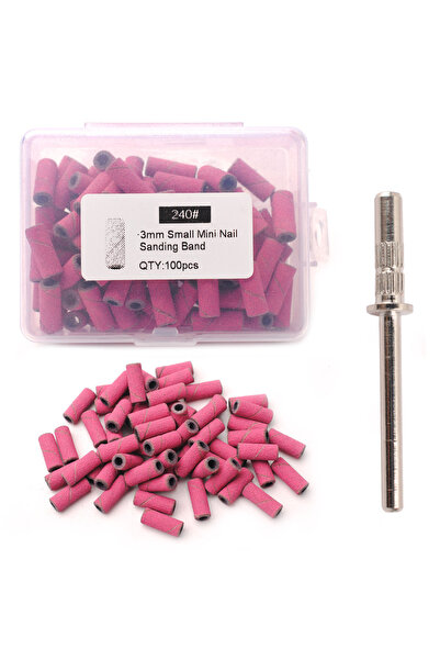 Choice3 240Grits Rose 100 قطعة 3.1 مم مجموعات أشرطة الصنفرة الصغيرة ورؤوس مثق...
