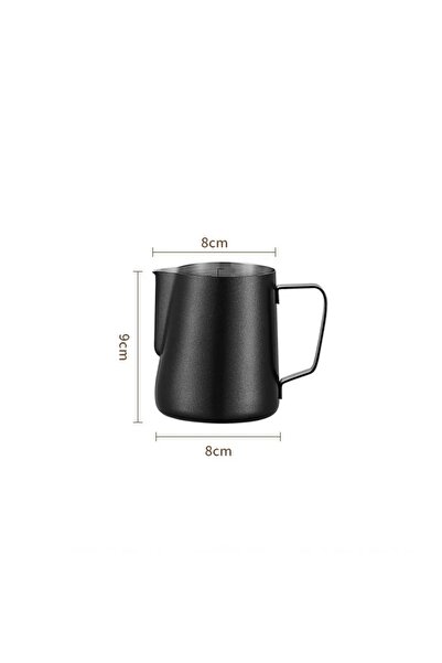 Choice 350ML Black 350/600ML Coffee Milk Frothing Pitcher Jug 304 Stainless S...