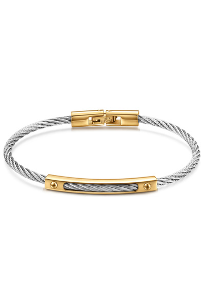 Choice 54-62mm Gold Silver VQYSKO Stainless Steel Thin Wire Twist Bracelet Ma...