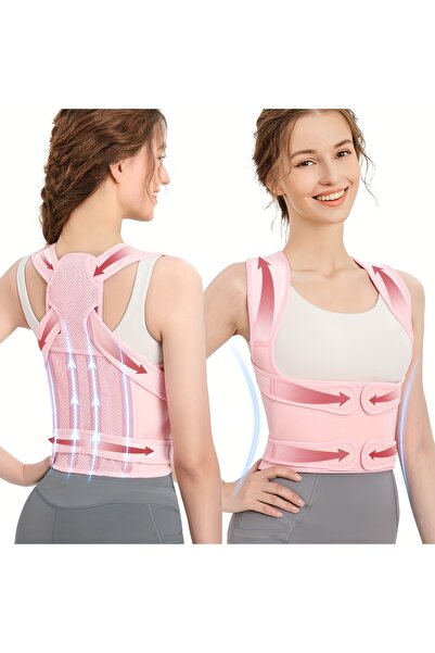 Choice XL Pink Back Brace and Posture Corrector for Women Men, Adjustable & L...